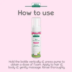 Cradle Cap Care|Infant Shampoo + Conditioner-Aleva Naturals 2 in 1 Hair & Body Wash (200 mL)