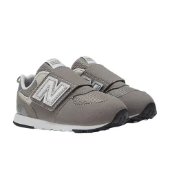 Velcro|Baby Sneakers-New Balance 574 New-B Hook & Loop Shoes Grey/White