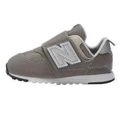 Velcro|Baby Sneakers-New Balance 574 New-B Hook & Loop Shoes Grey/White