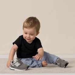 Velcro|Baby Sneakers-New Balance 574 New-B Hook & Loop Shoes Grey/White