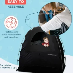 Travel Gear-SlumberPod 3.0 Portable Pod Black/Grey