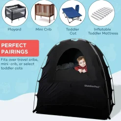 Travel Gear-SlumberPod 3.0 Portable Pod with Fan Black/Grey