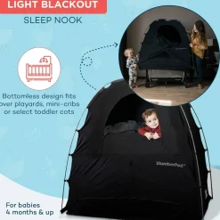 Travel Gear-SlumberPod 3.0 Portable Pod with Fan Black/Grey