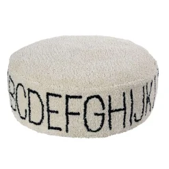 Beanbag Chairs-Lorena Canals ABC Pouf Natural Black