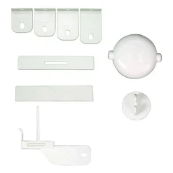 Baby Gates + Babyproofing-QDos Adhesive Double Door Lock White