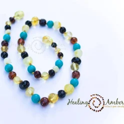 Jewelery-Healing Amber Amber Gemstone Necklace 11"