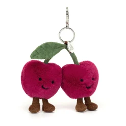 Plush Food-Jellycat Amuseables Cherries Bag Charm