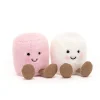 Plush Food-Jellycat Amuseables Pink & White Marshmallows