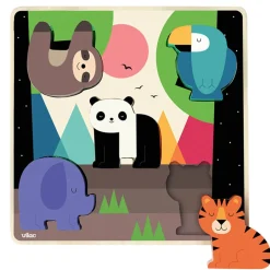 Puzzles|Wooden Toys-Vilac Andy Westface Jungle Sound Puzzle