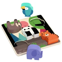 Puzzles|Wooden Toys-Vilac Andy Westface Jungle Sound Puzzle
