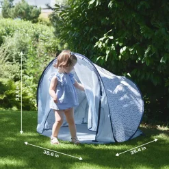 Uv Sun Protection Canopies|Travel Gear-BabyMoov Anti-UV Tent Blue Waves
