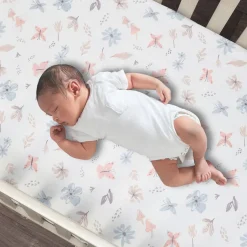 Crib Bedding Sets-Lambs & Ivy Baby Blooms 3 Piece Crib Set
