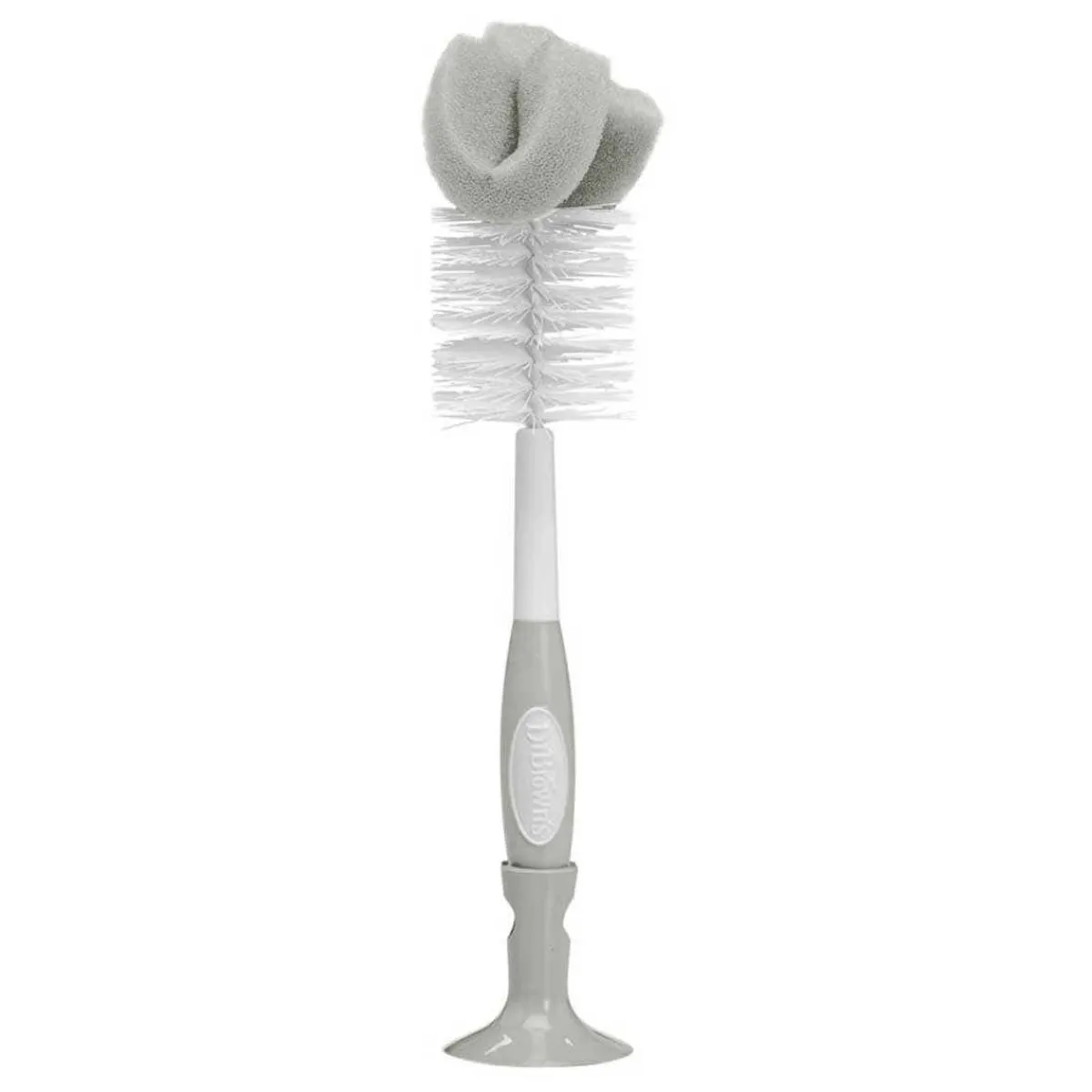 Bottle Brushes + Drying Racks|Breast Pumps + Accessories-Dr. Brown's Baby Bottle Brush Grey