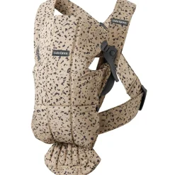 Baby Carriers-BABYBJÖRN Baby Carrier Mini (Print) Dark Grey/Beige