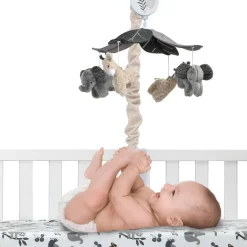 Mobiles-Lambs & Ivy Baby Jungle Musical Mobile