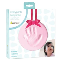 Holiday Decorations-Pearhead Babyprint Ornament - Pink