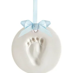 Holiday Decorations-Pearhead Babyprint Ornament - White
