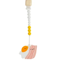 Teethers|Pacifiers + Clips-LouLou Lollipop Bacon & Eggs Teether Set