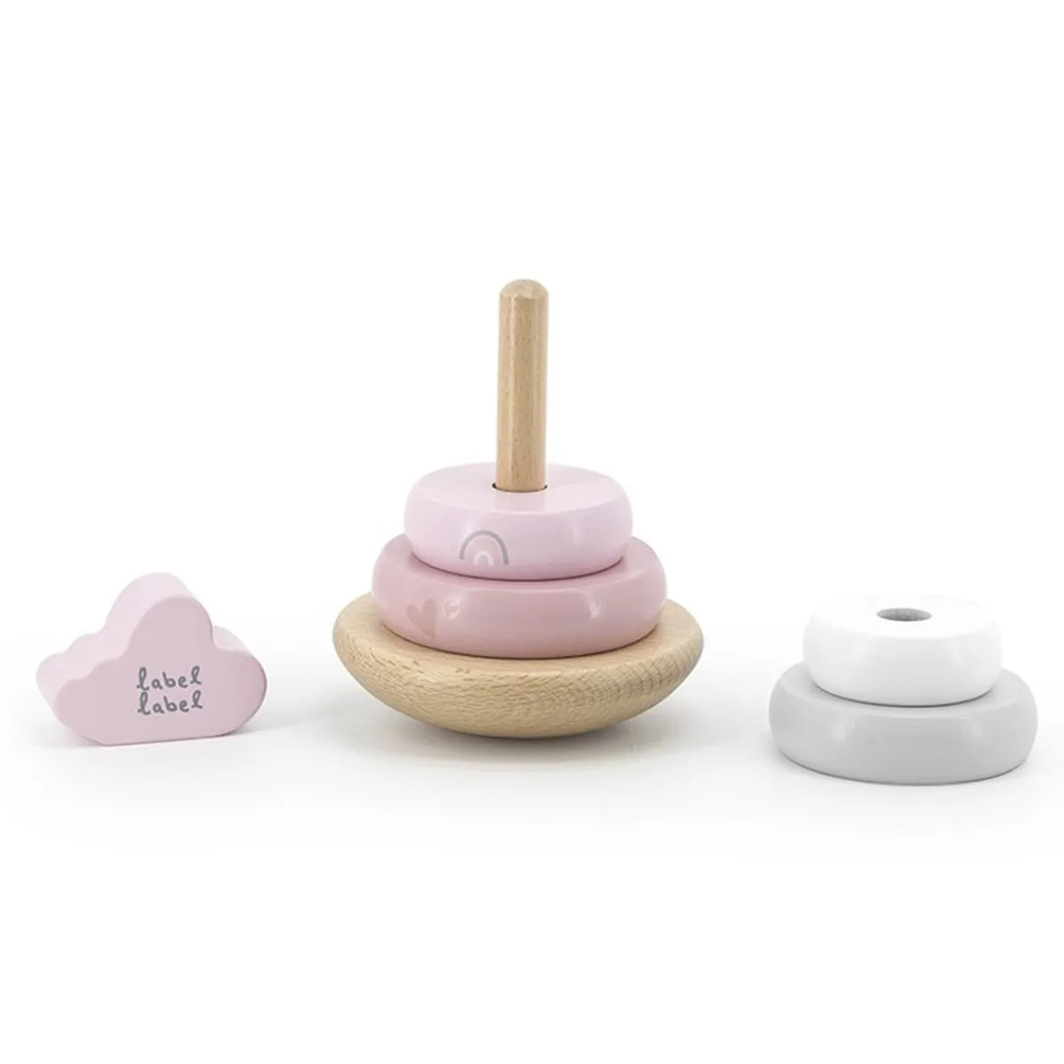 Stack + Nest Toys|Wooden Toys-Label Label Balanced Stacking Rings