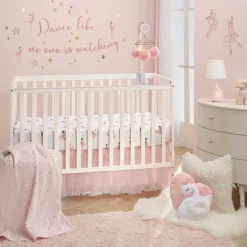 Crib Bedding Sets-Lambs & Ivy Ballerina Baby 3 Piece Crib Set