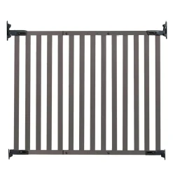 Baby Gates + Babyproofing-KidCo Bamboo Angle Mount Wood Safeway - Grey