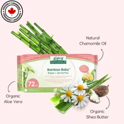 Wellness Balms + Wipes|Baby Wipes-Aleva Naturals Bamboo Baby Sensitive Wipes (72ct)
