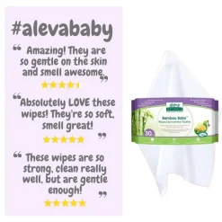 Wellness Balms + Wipes|Baby Wipes-Aleva Naturals Bamboo Baby Travel Wipes (30ct)