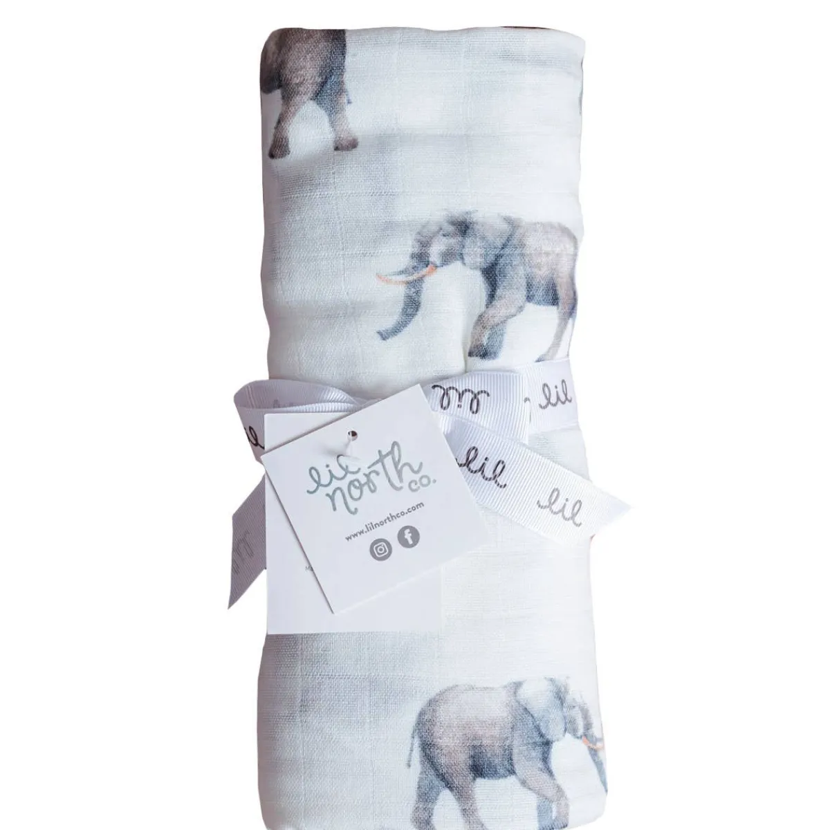 Blankets|Sleep Sacks + Wraps-Lil North Co. Bamboo Muslin Swaddle