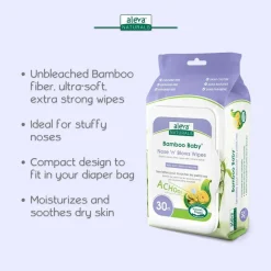 Wellness Balms + Wipes-Aleva Naturals Bamboo Nose N' Blows Wipes (30ct)