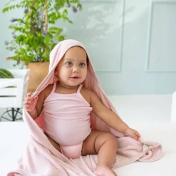 Towels + Cloths-Kyte Baby Bamboo Terry Hooded Infant Bath Towel