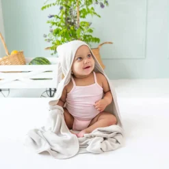 Towels + Cloths-Kyte Baby Bamboo Terry Hooded Infant Bath Towel