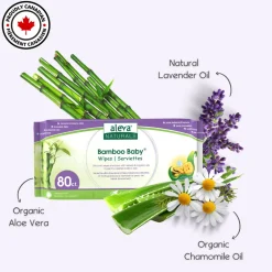 Wellness Balms + Wipes|Baby Wipes-Aleva Naturals Bamboo Wipes (80ct)