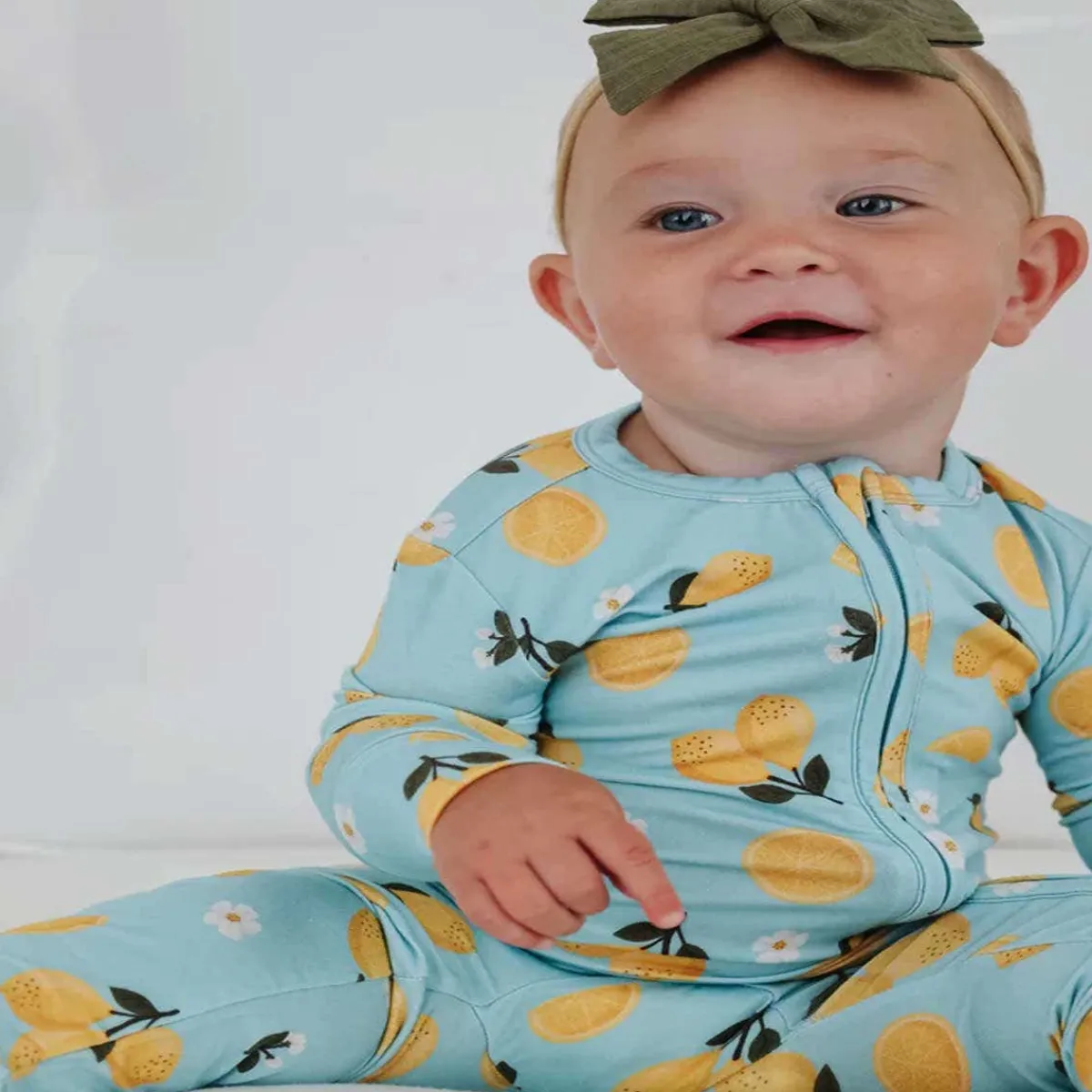 Onesies|Sleepers-Copper Pearl Bamboo Zip-Up Footie