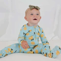 Onesies|Sleepers-Copper Pearl Bamboo Zip-Up Footie