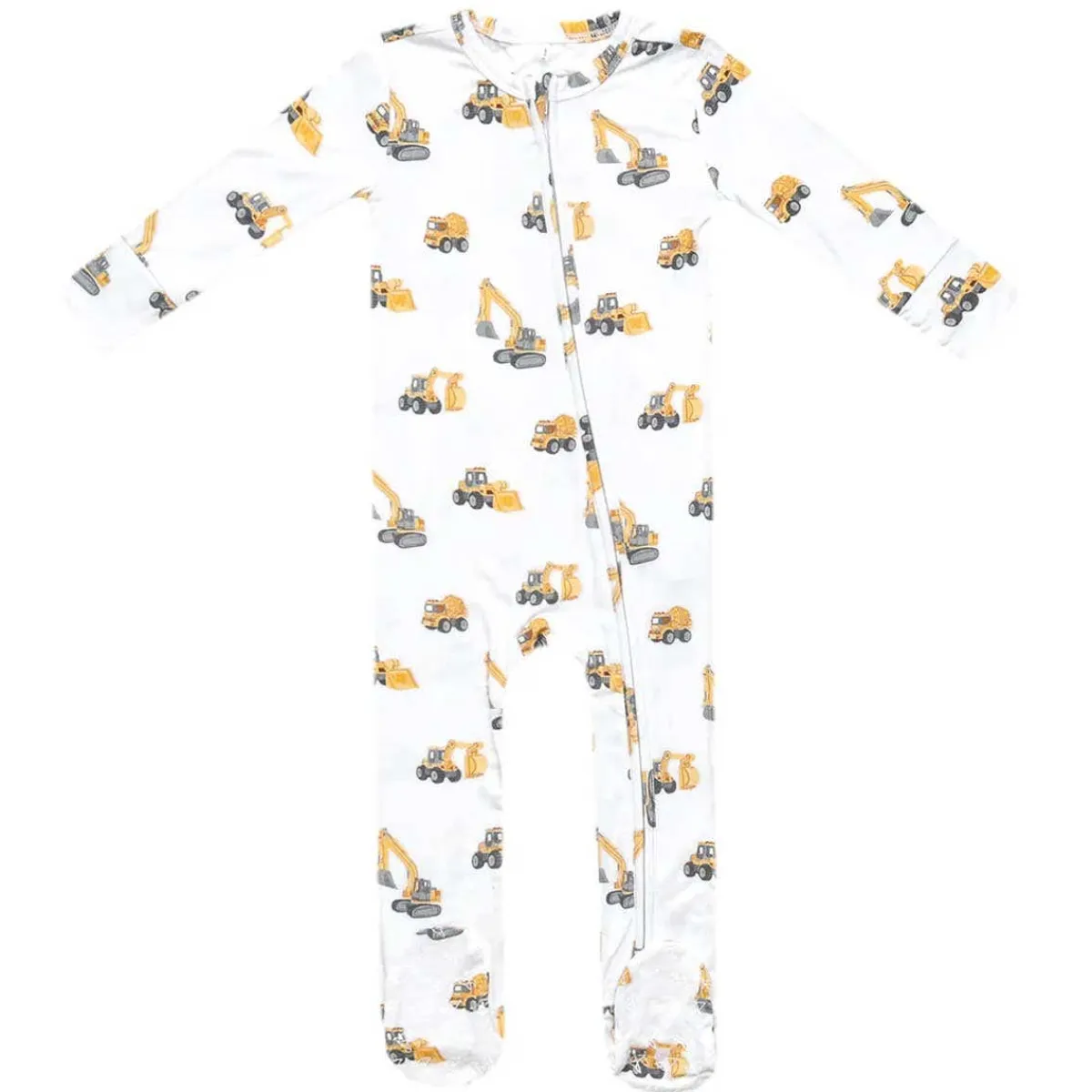 Onesies|Sleepers-Copper Pearl Bamboo Zip-Up Footie