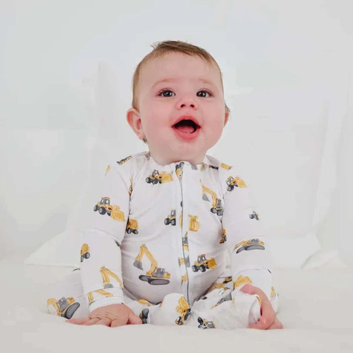 Onesies|Sleepers-Copper Pearl Bamboo Zip-Up Footie