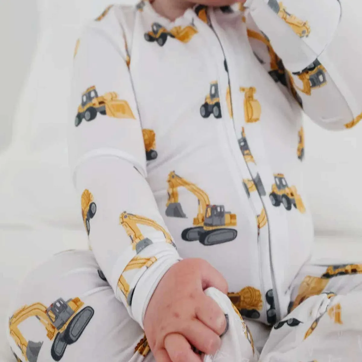 Onesies|Sleepers-Copper Pearl Bamboo Zip-Up Footie