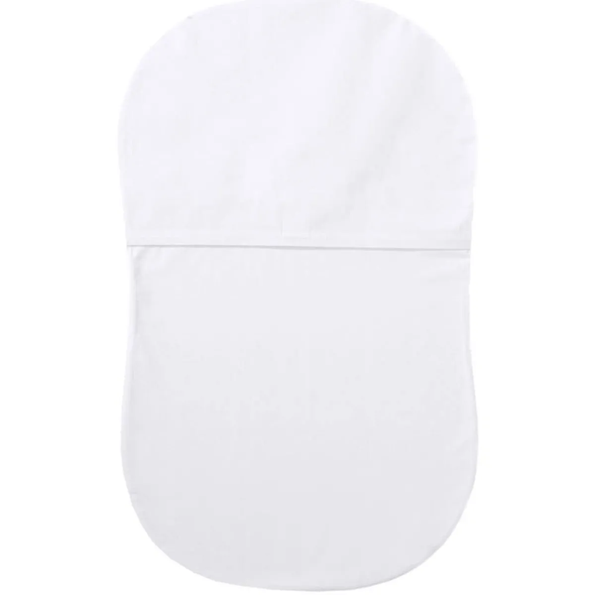 Oval Crib Bedding|Bassinet Sheets-Halo BassiNest Organic Fitted Sheet White
