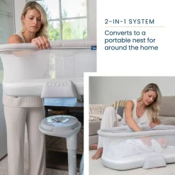 Bassinets-Halo BassiNest Soothing Swivel Sleeper 3.0 Soft Light Grey