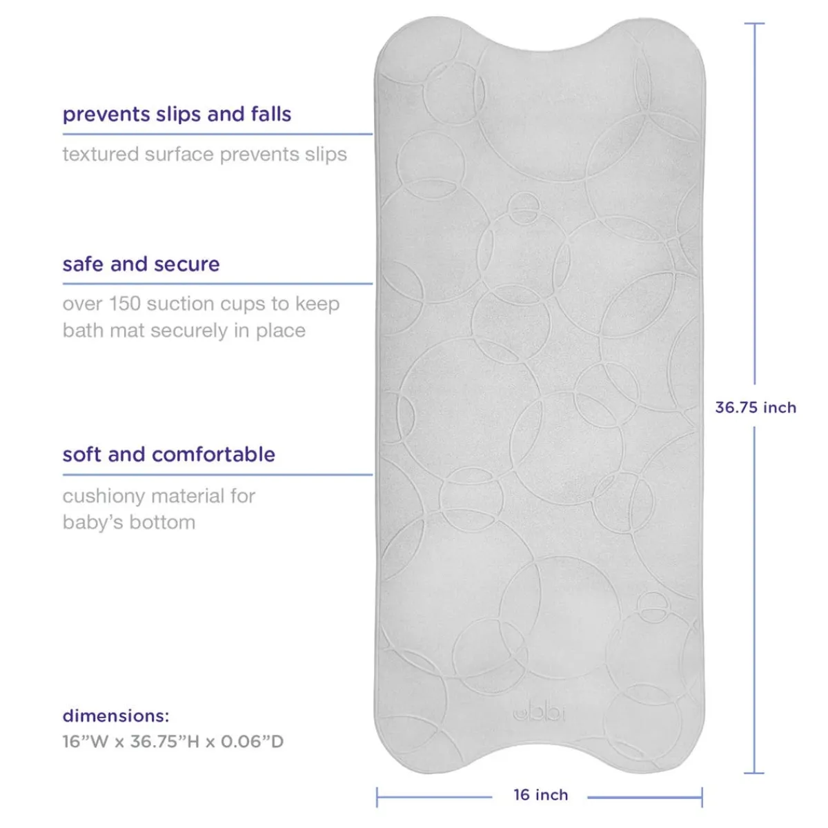 Non-Slip Bath Mats-Ubbi Bath Mat
