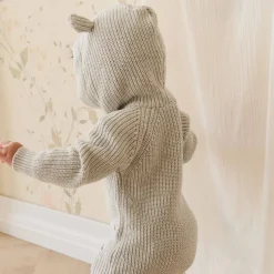 Rompers-Jamie Kay Bear Knit Onepiece