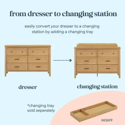 Dressers-DaVinci Beau 6 Drawer Dresser