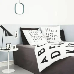 Kids Bedding-Design Letters Bed Linen - Adult Black