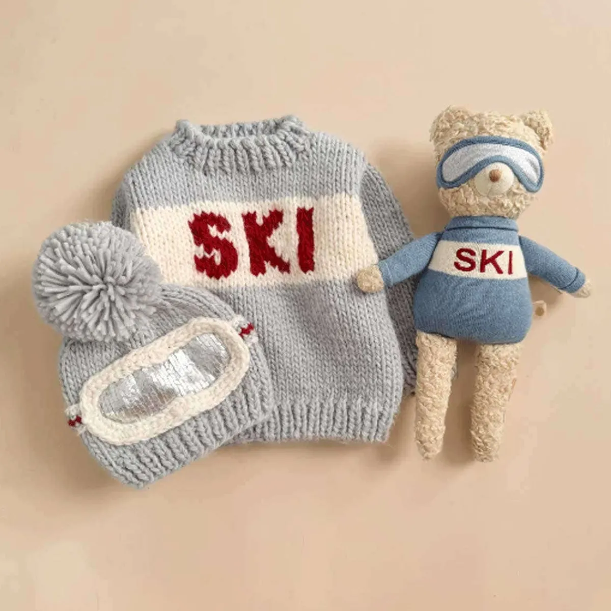 Plush Animals-Blueberry Hill Benjamin Ski Bear