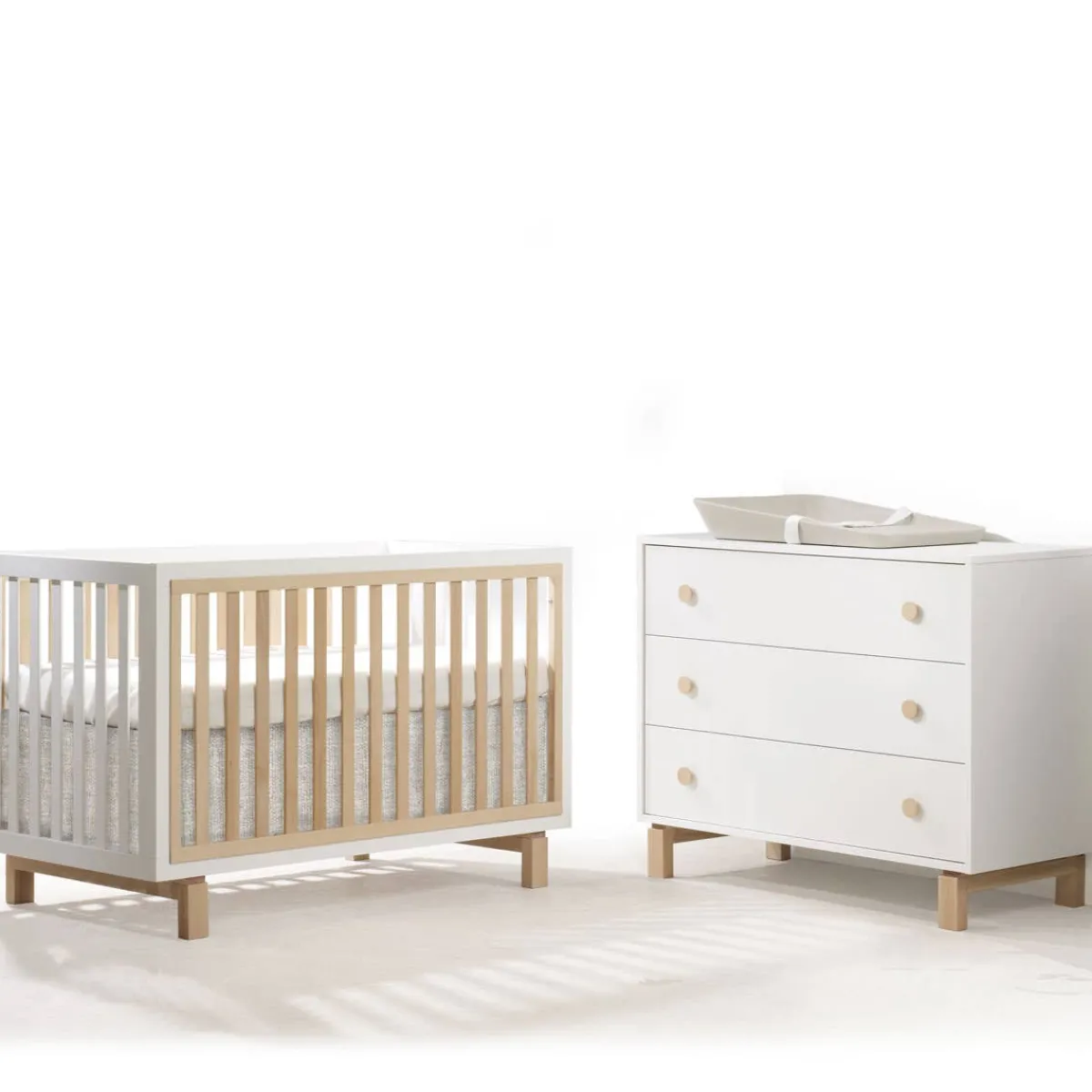 Nursery Collections|Convertible Cribs-Tulip Bjorn Classic Crib & 3 Drawer