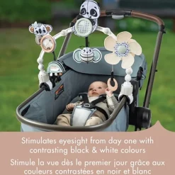 Stroller Toys-Tiny Love Black & White Decor Stroller Arch