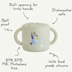 Baby Food Feeders-Mushie Bluey Silicone Snack Cup