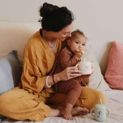 Baby Food Feeders-Mushie Bluey Silicone Snack Cup