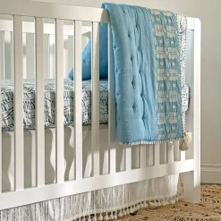 Crib Skirts-Crane Baby Boho Crib Skirt Off-White