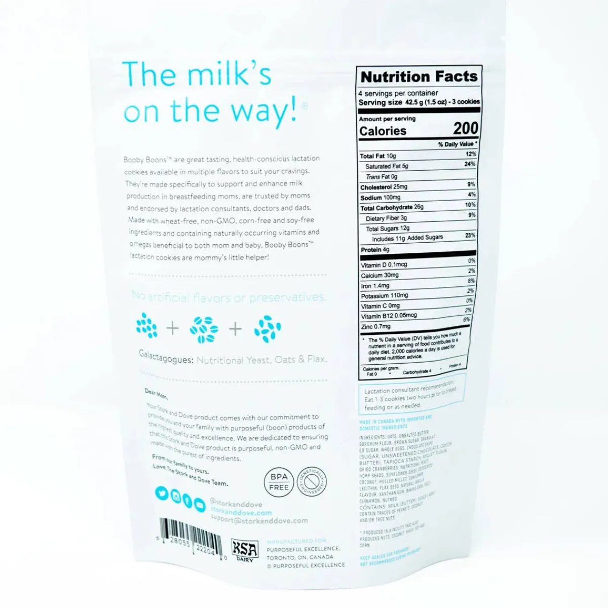 Maternity Teas|Lactation Supplements-Stork & Dove Booby Boons Lactation Cookies